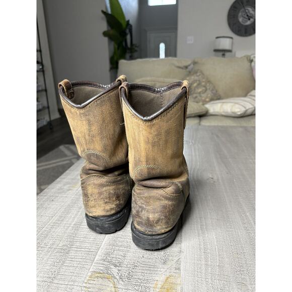 Worx By Red Wing Men’s Size 8M Work Boots Steel Toe Pull On Brown leather 5700 main image 6